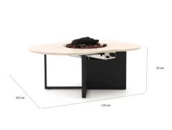 Cosiloft Novi Lounge Feuertisch 125x102x50 cm