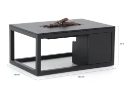Cosiraw Lounge Feuertisch 120x80x55 cm