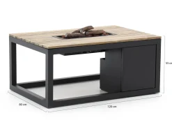 Cosiraw Lounge Feuertisch 120x80x55 cm
