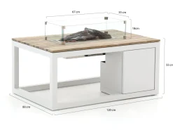 Cosiraw Lounge Feuertisch 120x80x55 cm