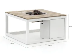 Cosiraw Lounge Feuertisch 100x100x55 cm