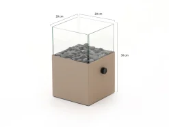 Cosiscoop Square Tischkamin 20x20 cm (h: 30 cm)