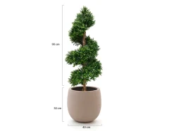 Designplants/Luca Lifestyle Buchsbaum Spirale Kunstbaum (h:140 cm) mit Terreno Tall Balloon Blumentopf