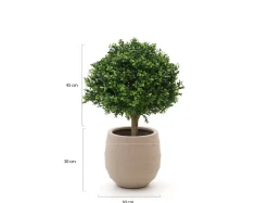 Designplants/Luca Lifestyle Buxus Kugel Kunstpflanze (h:40 cm) mit Bordo Balloon Blumentopf