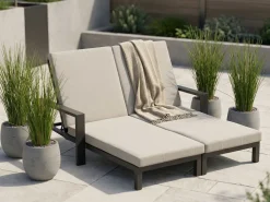 Designplants/Luca Lifestyle Gras Kunstpflanze (h:80 cm) mit Bordo Balloon Blumentopf