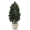 Designplants/Luca Lifestyle Lorbeer Pyramide Kunstpflanze (h:150 cm) mit Grigio New Egg Blumentopf