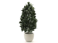 Designplants/Luca Lifestyle Lorbeer Pyramide Kunstpflanze (h:150 cm) mit Grigio New Egg Blumentopf