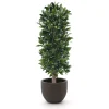 Designplants/Luca Lifestyle Lorbeer Säule Kunstpflanze (h:125 cm) mit Terreno New Egg Blumentopf