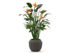 Designplants/Luca Lifestyle Lyrata Y Kunstbaum (h:220 cm) mit Ruvido Organic Blumentopf