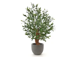 Designplants/Luca Lifestyle Oliven Bonsai Kunstpflanze (h:90 cm) mit Grigio New Egg Blumentopf