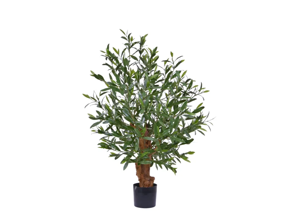 Designplants/Luca Lifestyle Oliven Bonsai Kunstpflanze (h:90 cm) mit Grigio New Egg Blumentopf