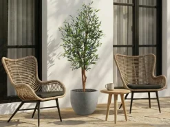 Designplants/Luca Lifestyle Oliven Kunstbaum (h:150 cm) mit Terreno Tall Balloon Blumentopf