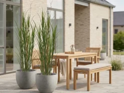 Designplants/Luca Lifestyle Riedgras Kunstpflanze (h:165 cm) mit Grigio New Egg Blumentopf