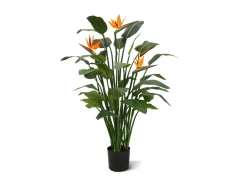 Designplants/Luca Lifestyle Strelitzia Kunstpflanze (h:145 cm) mit Ruvido Combi Blumentopf