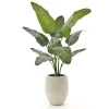 Designplants/Luca Lifestyle Strelitzia Nicolai Kunstpflanze (h:145 cm) mit Grigio Tall Balloon Blumentopf