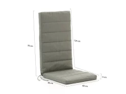 Fiber Outdoor Kissen Auflage Hochlehner 124x48cm