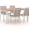 Forza Altea/Fidenza 160 cm Gartenmöbel-Set 5-teilig stapelbar