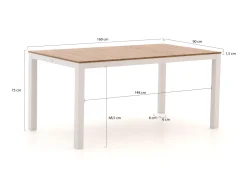 Forza Altea/Fidenza 160 cm Gartenmöbel-Set 5-teilig stapelbar