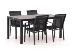 Forza Altea/Fidenza 160 cm Gartenmöbel-Set 5-teilig stapelbar