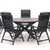 Forza Capri/Fidenza ø 149 cm Gartenmöbel-Set 6-teilig verstellbar