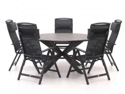 Forza Capri/Fidenza ø 149 cm Gartenmöbel-Set 6-teilig verstellbar