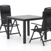 Forza Capri/Fidenza 90 cm Gartenmöbel-Set 3-teilig verstellbar