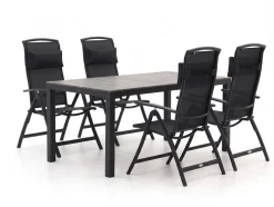 Forza Capri/Fidenza 160 cm Gartenmöbel-Set 5-teilig verstellbar