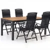 Forza Capri/Fidenza 160 cm Gartenmöbel-Set 5-teilig verstellbar