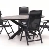 Forza Capri/Fidenza oval 180 cm Gartenmöbel-Set 5-teilig verstellbar