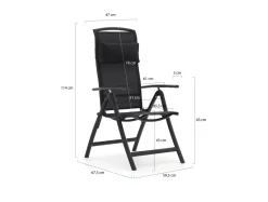 Forza Capri/Menzano 220 cm Gartenmöbel-Set 7-teilig verstellbar