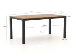 Forza Cecita/Fidenza 160 cm Gartenmöbel-Set 5-teilig
