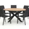 Forza Centallo/Fidenza ø 149 cm Gartenmöbel-Set 6-teilig stapelbar