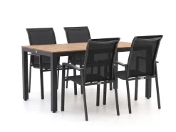 Forza Centallo/Fidenza 160 cm Gartenmöbel-Set 5-teilig stapelbar