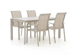 Forza Centallo/Sestino 160 cm Gartenmöbel-Set 5-teilig stapelbar