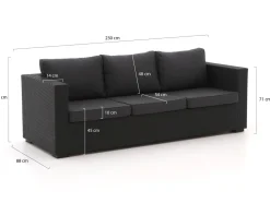 Forza Giotto Gartensofa für 3 Personen 230 cm