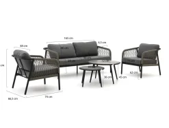 Forza Magra Sessel-Sofa Lounge-Set 5-teilig