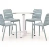 Forza Narni/Canzo ø 80 cm Gartenmöbel-Set 5-teilig stapelbar
