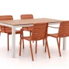 Forza Narni/Fidenza 160 cm Gartenmöbel-Set 5-teilig stapelbar