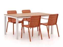 Forza Narni/Fidenza 160 cm Gartenmöbel-Set 5-teilig stapelbar