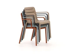 Forza Narni/ROUGH-S 220 cm Gartenmöbel-Set 7-teilig stapelbar