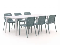 Forza Narni/Sora 220 cm Gartenmöbel-Set 7-teilig stapelbar