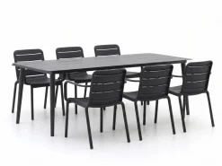 Forza Narni/Sora 220 cm Gartenmöbel-Set 7-teilig stapelbar