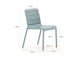 Forza Narni/Sora 220 cm Gartenmöbel-Set 7-teilig stapelbar