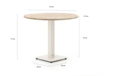 Forza Orta Gartentisch ø 85 cm (h: 75 cm)