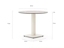 Forza Orta Gartentisch ø 80 cm (h: 73 cm)