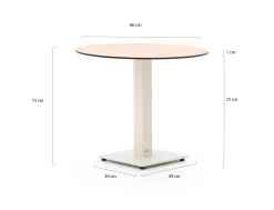 Forza Orta Gartentisch ø 80 cm (h: 73 cm)