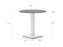 Forza Orta Gartentisch ø 80 cm (h: 73 cm)
