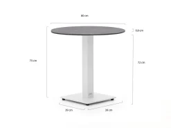 Forza Orta Gartentisch ø 80 cm (h: 73 cm)