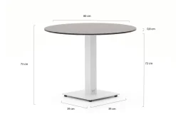 Forza Orta Gartentisch ø 80 cm (h: 73 cm)