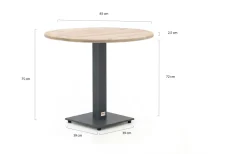 Forza Orta Gartentisch ø 85 cm (h: 75 cm)